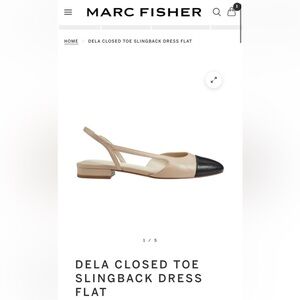 Marc Fisher DELA CLOSED TOE SLINGBACK DRESS FLAT